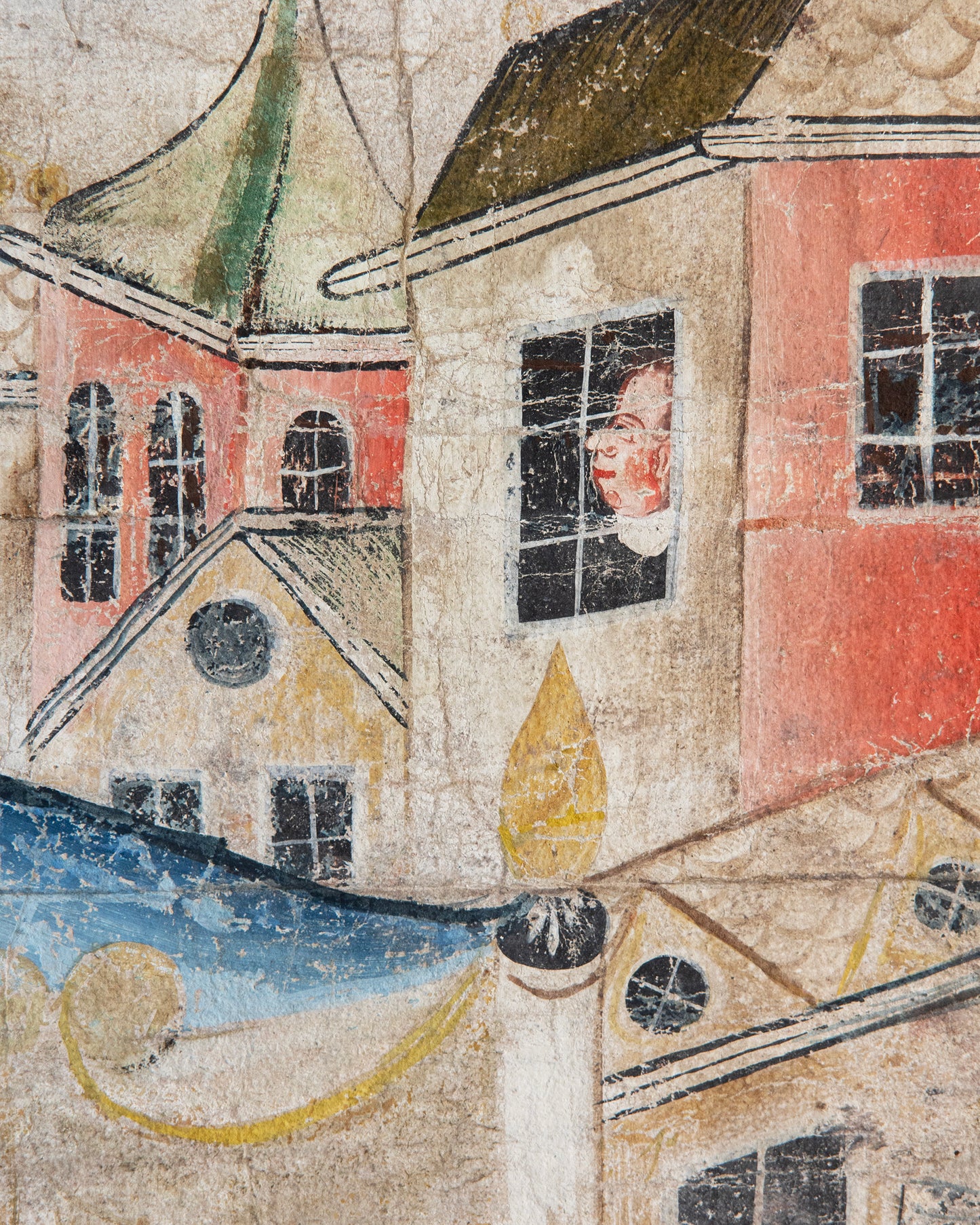 18th c, Folk Art Mural (Bonad)