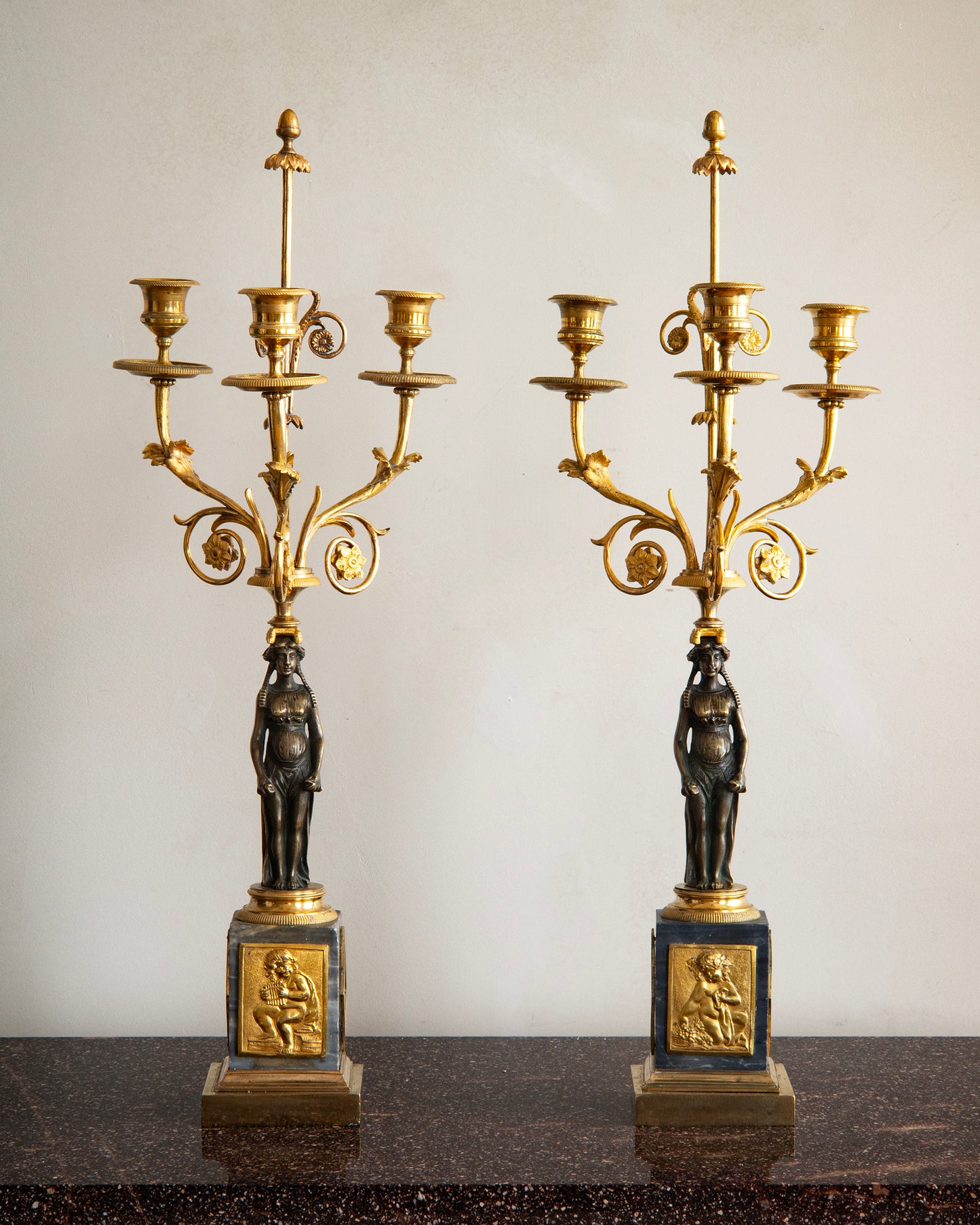 18th c, Gustavian Candelabras