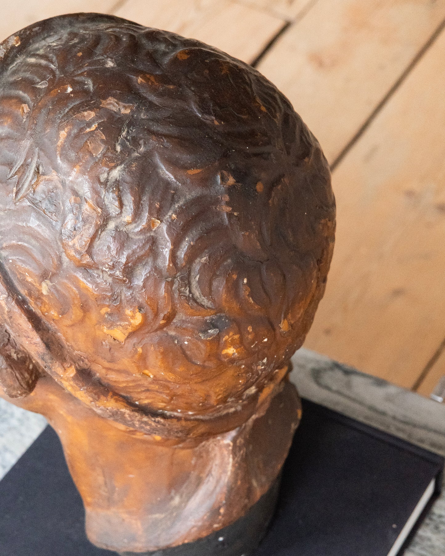 19th c, Wax head of Julius Caesar