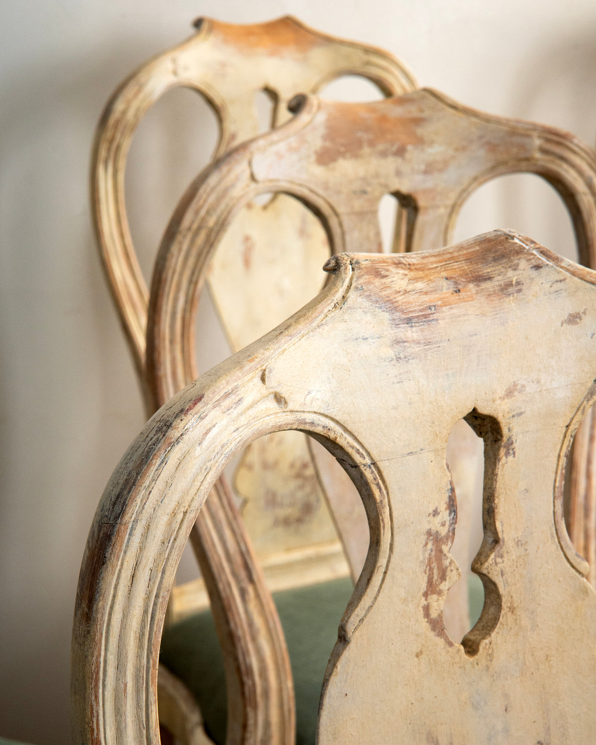 18th c, Set of 10 Rococo Dining Chairs