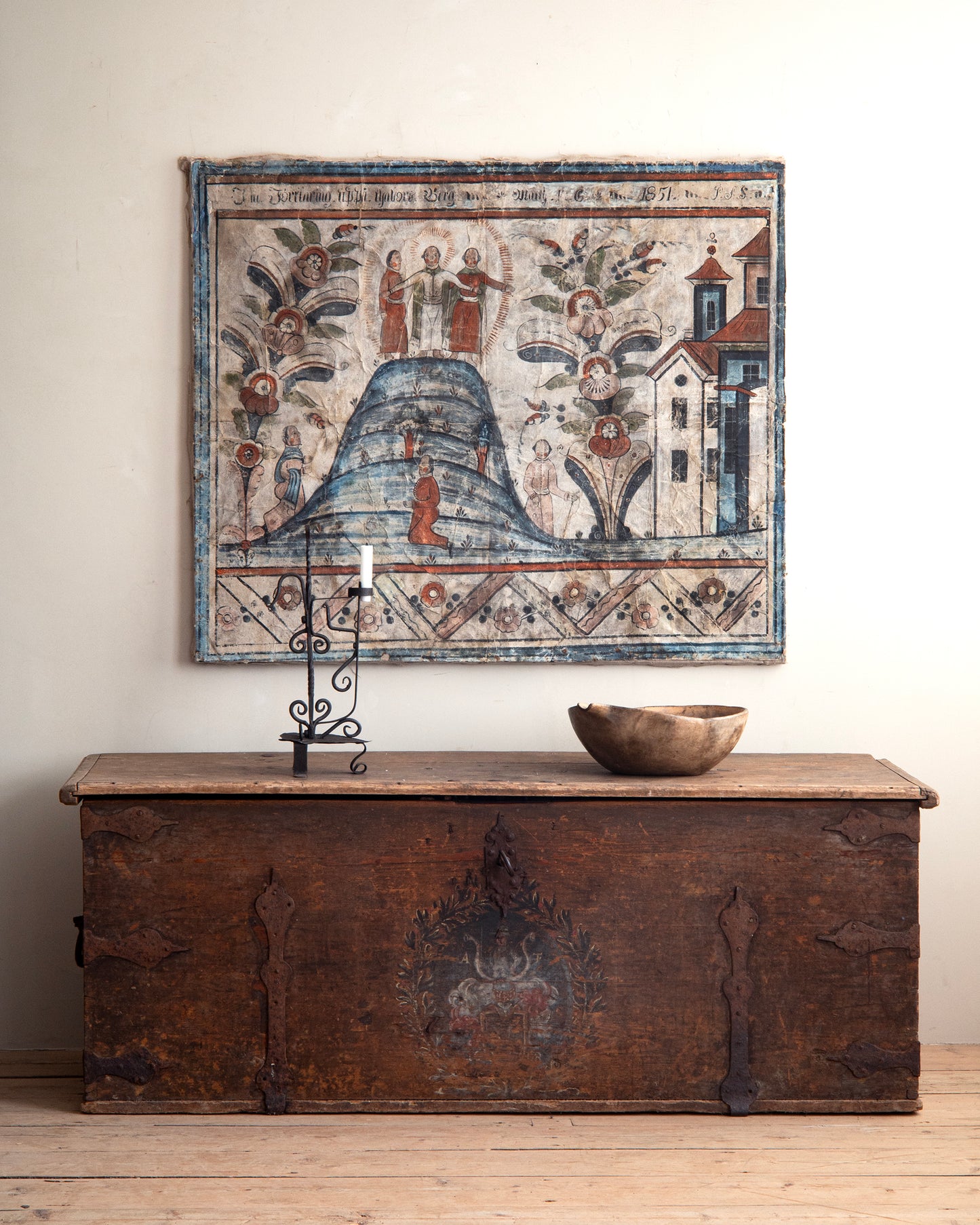 18th c, Folk Art Mural (Bonad)