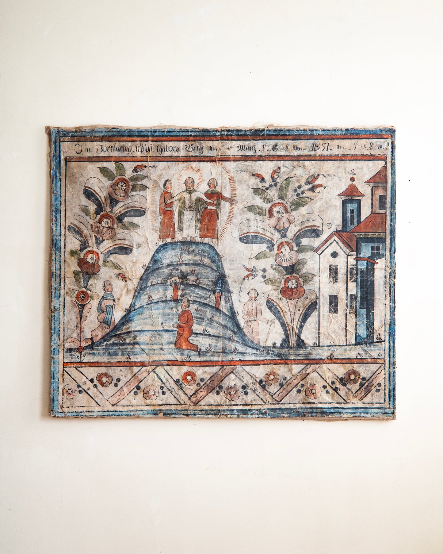 18th c, Folk Art Mural (Bonad)