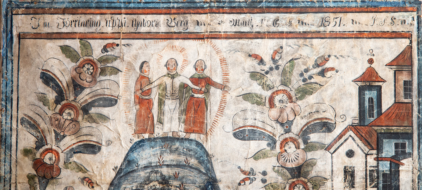 18th c, Folk Art Mural (Bonad)
