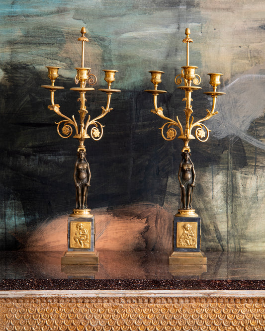 18th c, Gustavian Candelabras