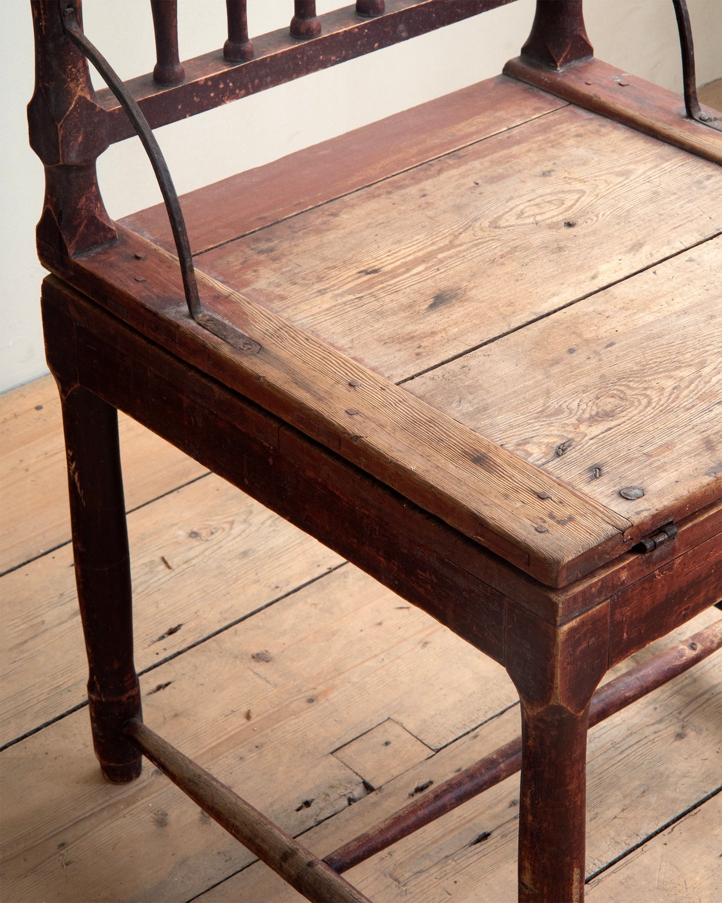 19th c, Folk Art Convertible Chair-Table