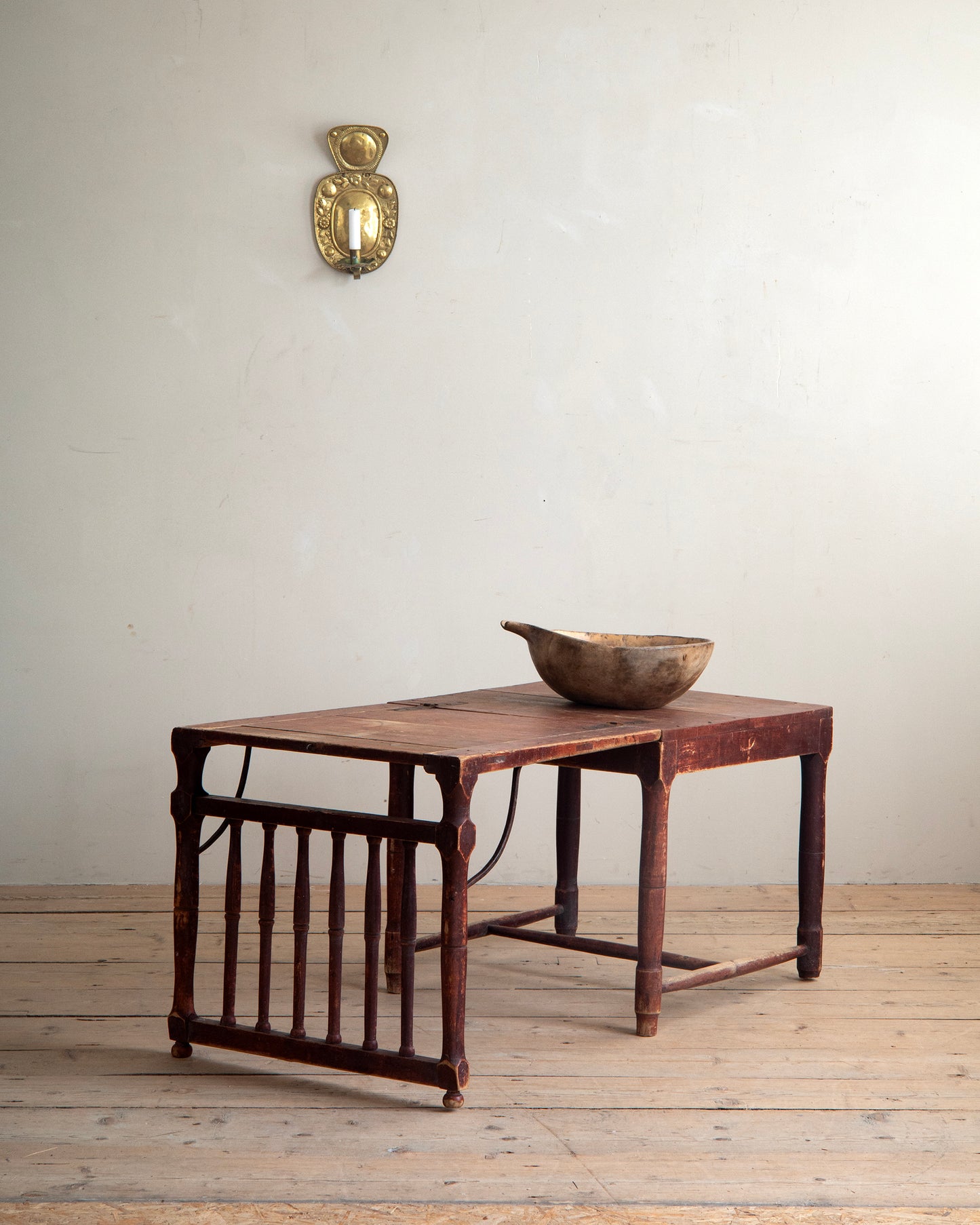 19th c, Folk Art Convertible Chair-Table