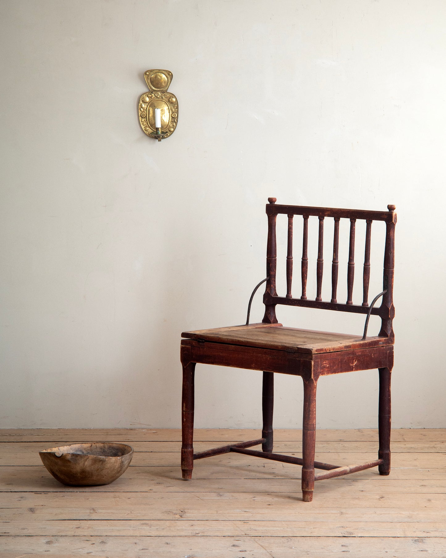 19th c, Folk Art Convertible Chair-Table