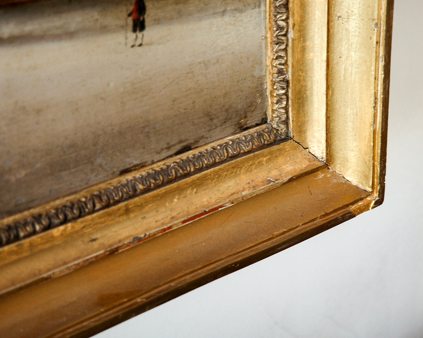 19th c, Mechanical Clock Painting