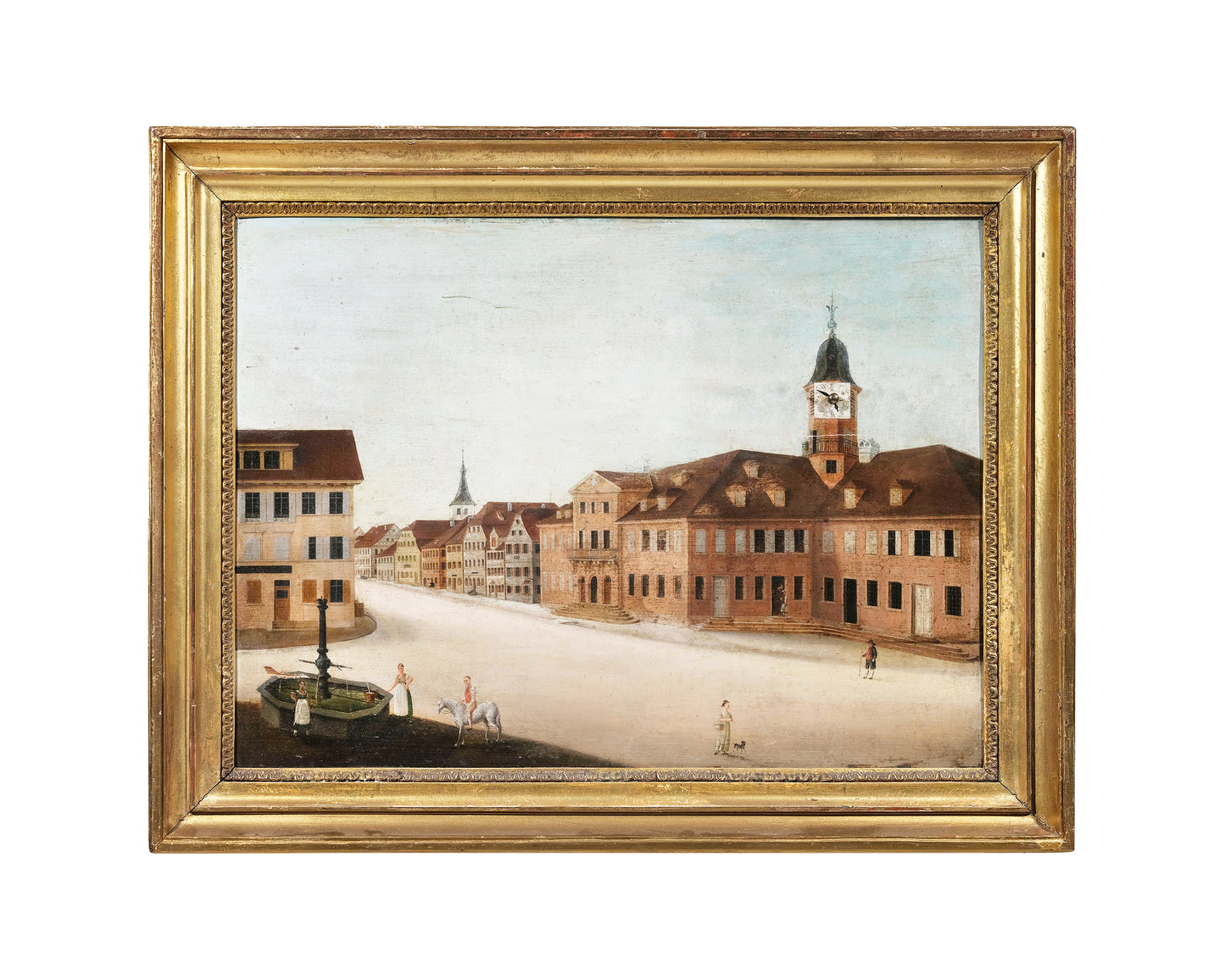 19th c, Mechanical Clock Painting