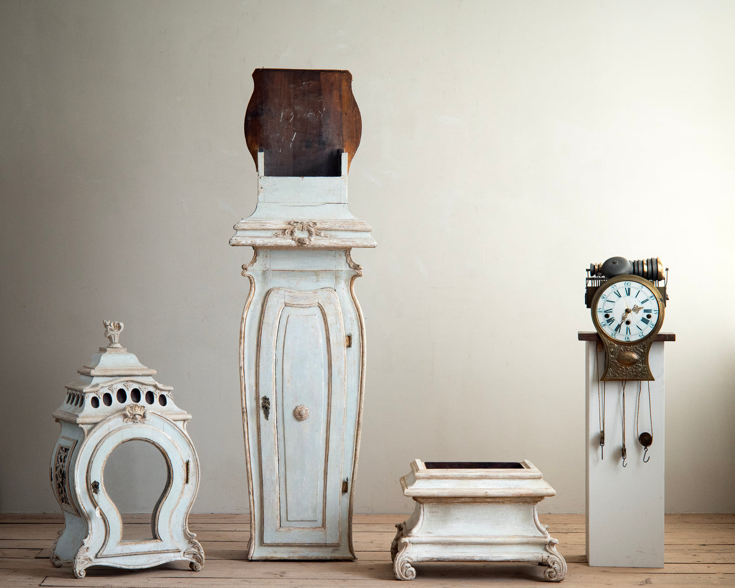 18th c, Rococo Tall Case Clock