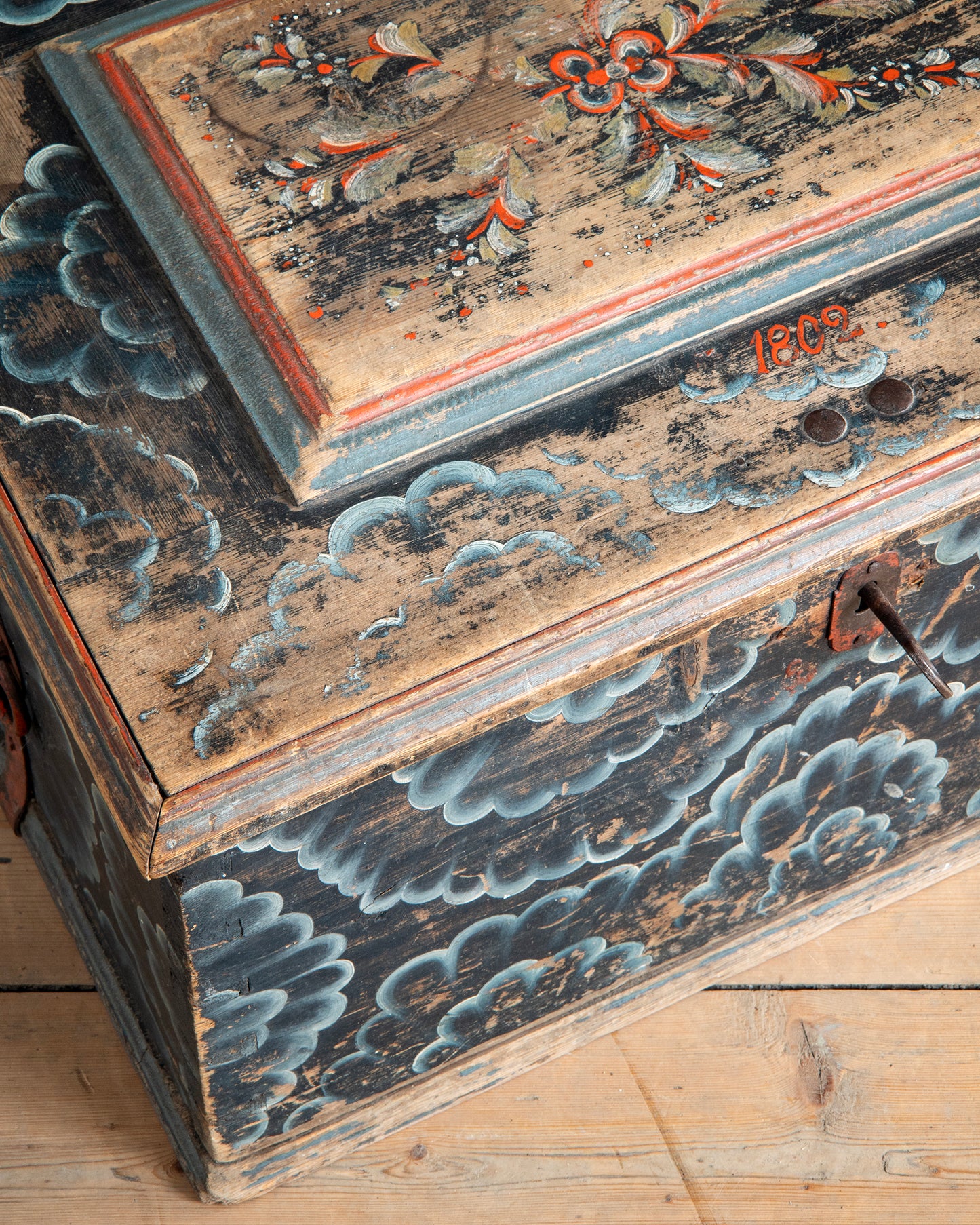19th c, Folk Art Chest