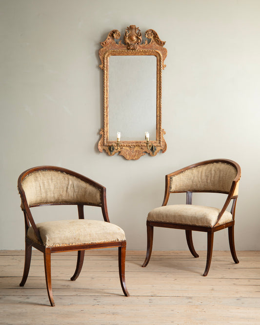 19th c, Gustavian Barrel Back Armchairs (On hold)
