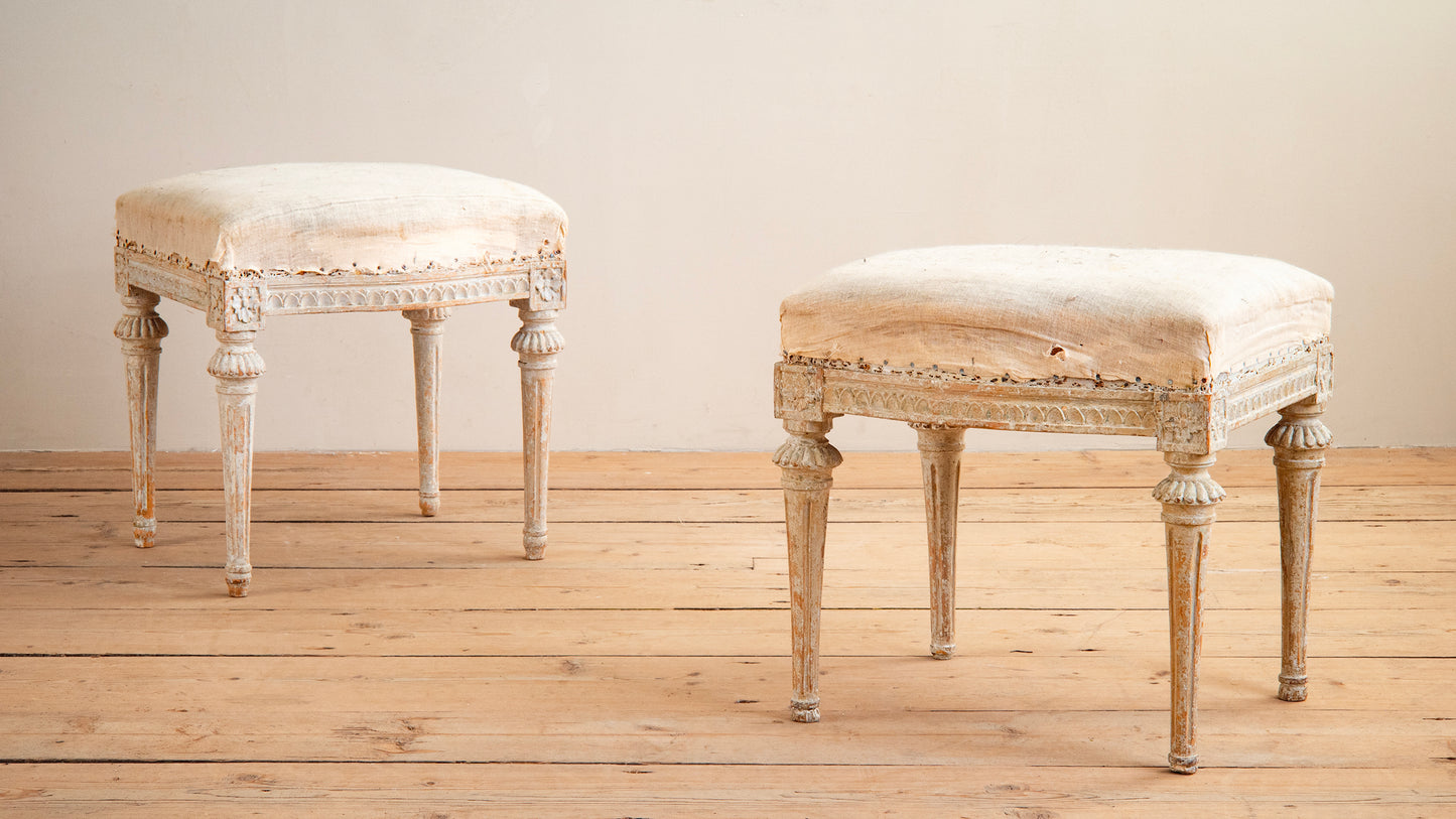 19th c, Gustavian Stools