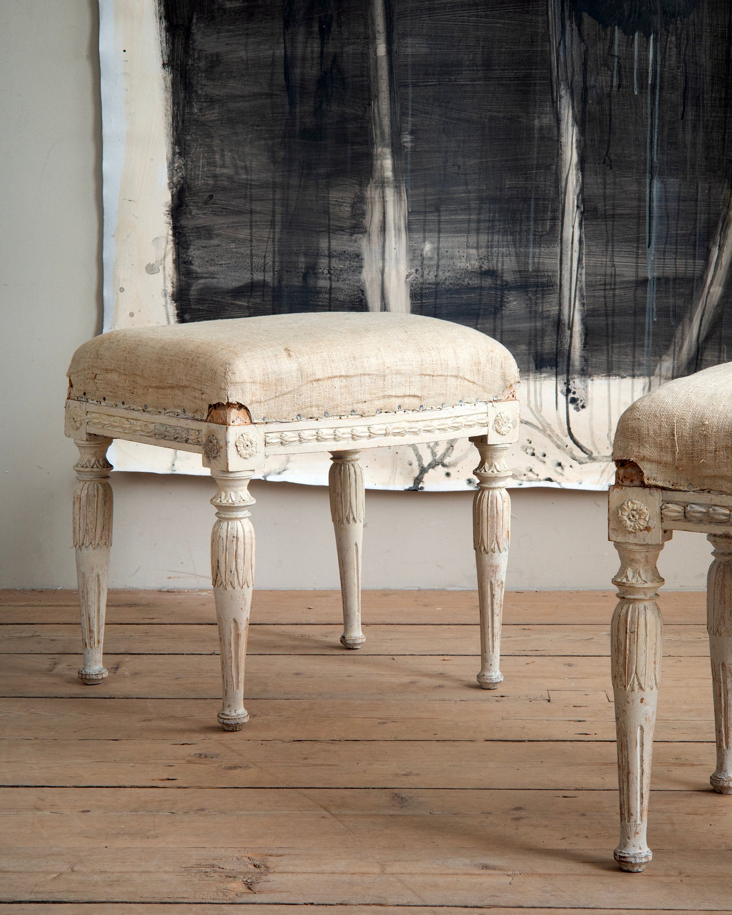 19th c, Gustavian stools
