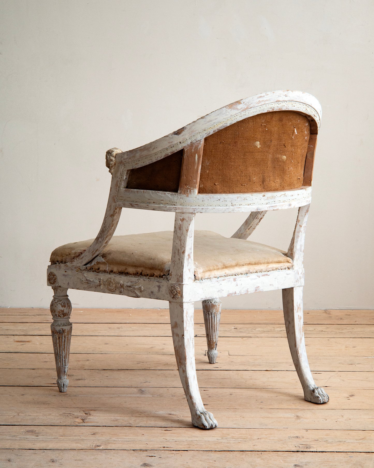 19th c, Gustavian Barrel Back Armchair