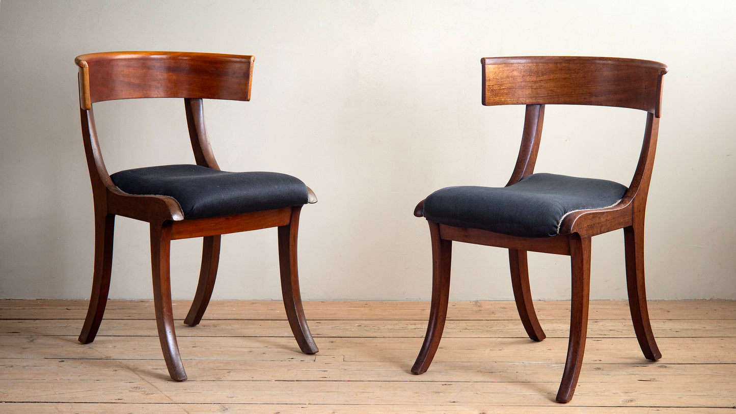 19th c, Empire Klismos Chairs