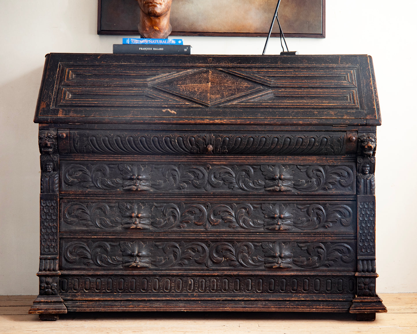 19th c, Slant-Top Secretary