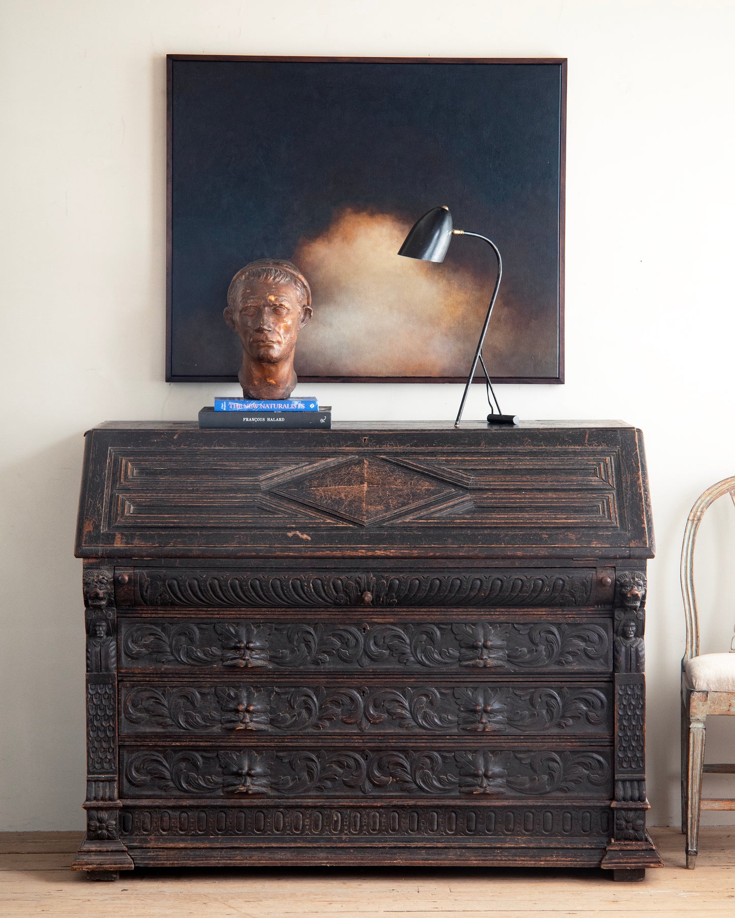 19th c, Slant-Top Secretary