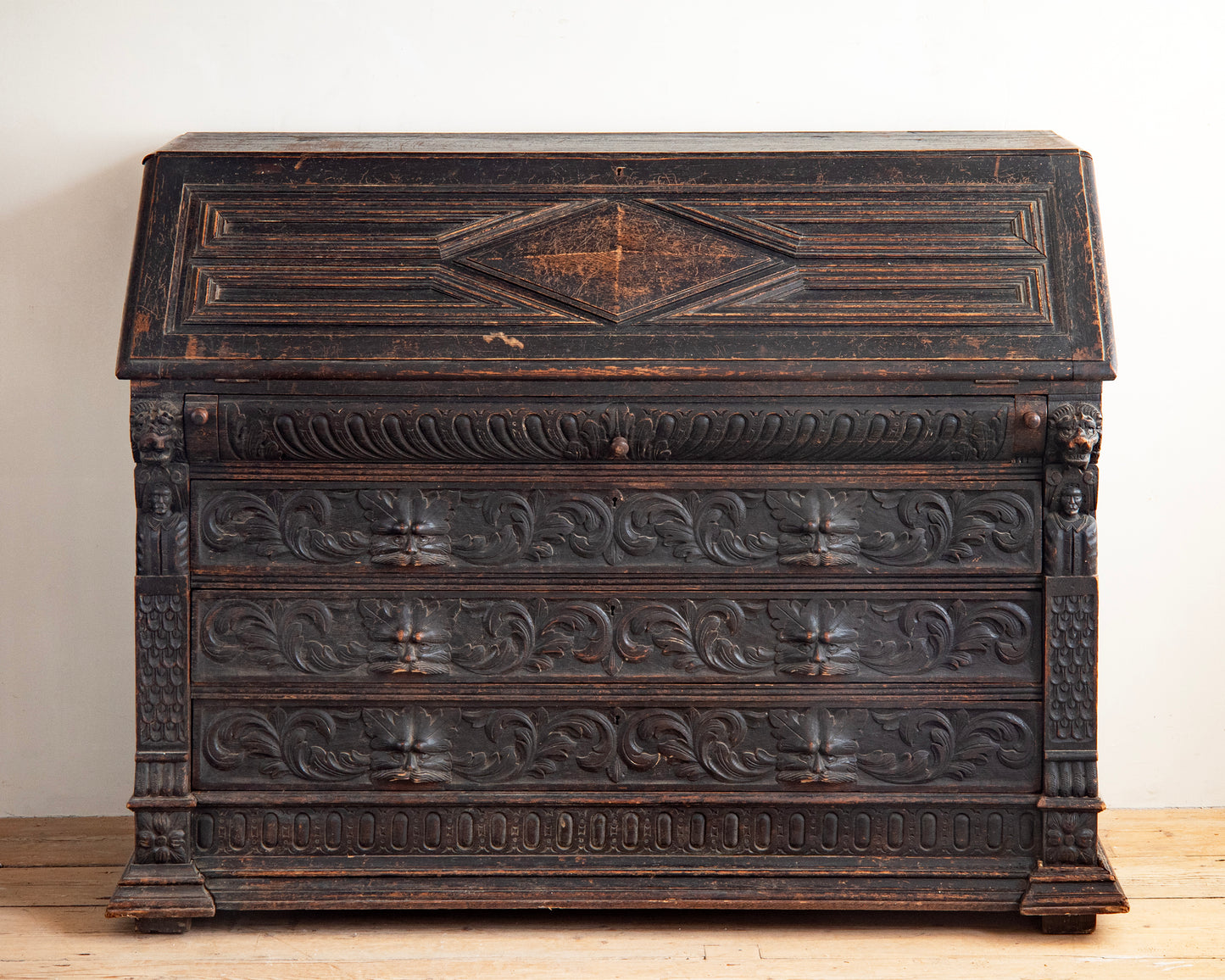 19th c, Slant-Top Secretary