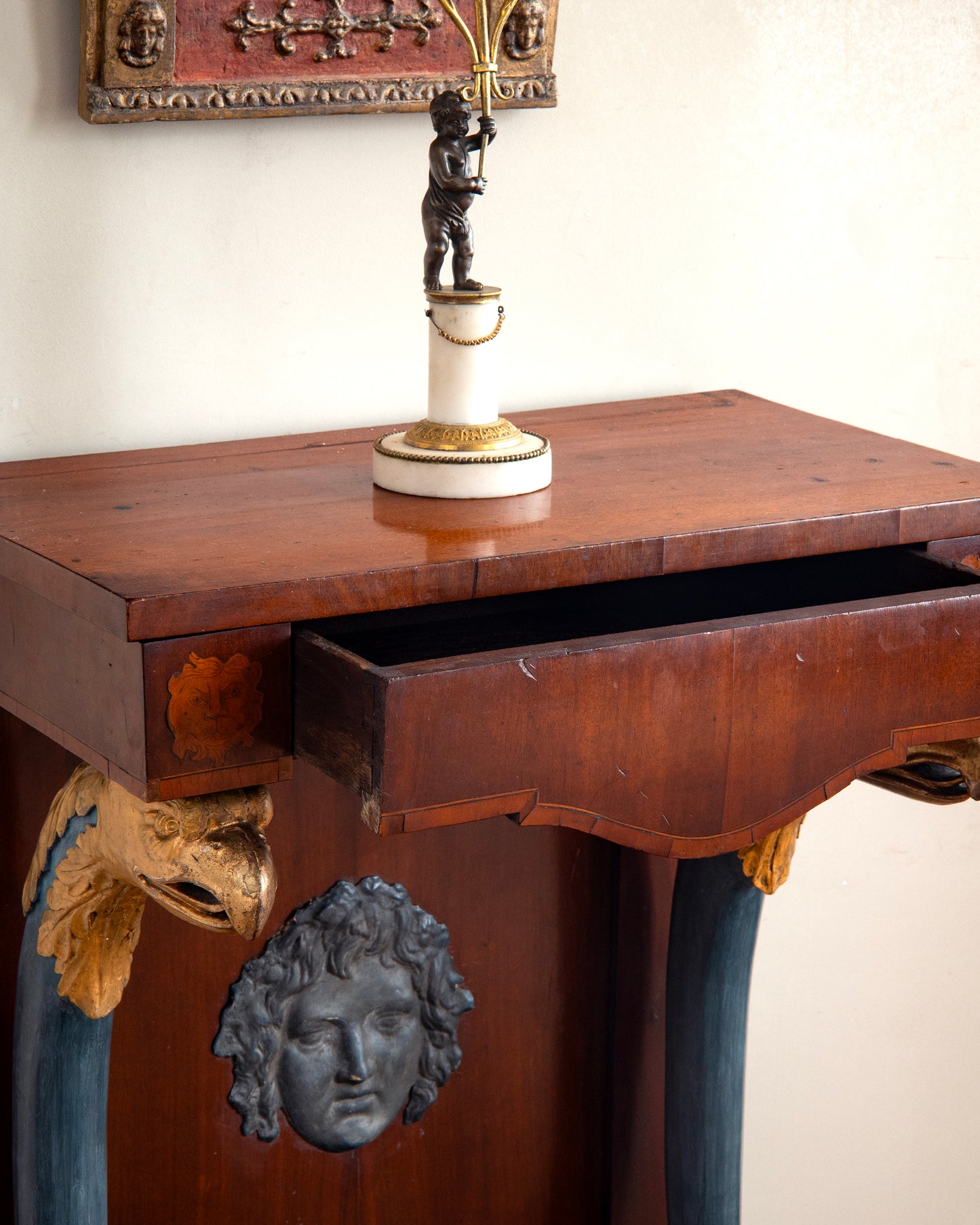 19th c, Pair of Empire Console Tables