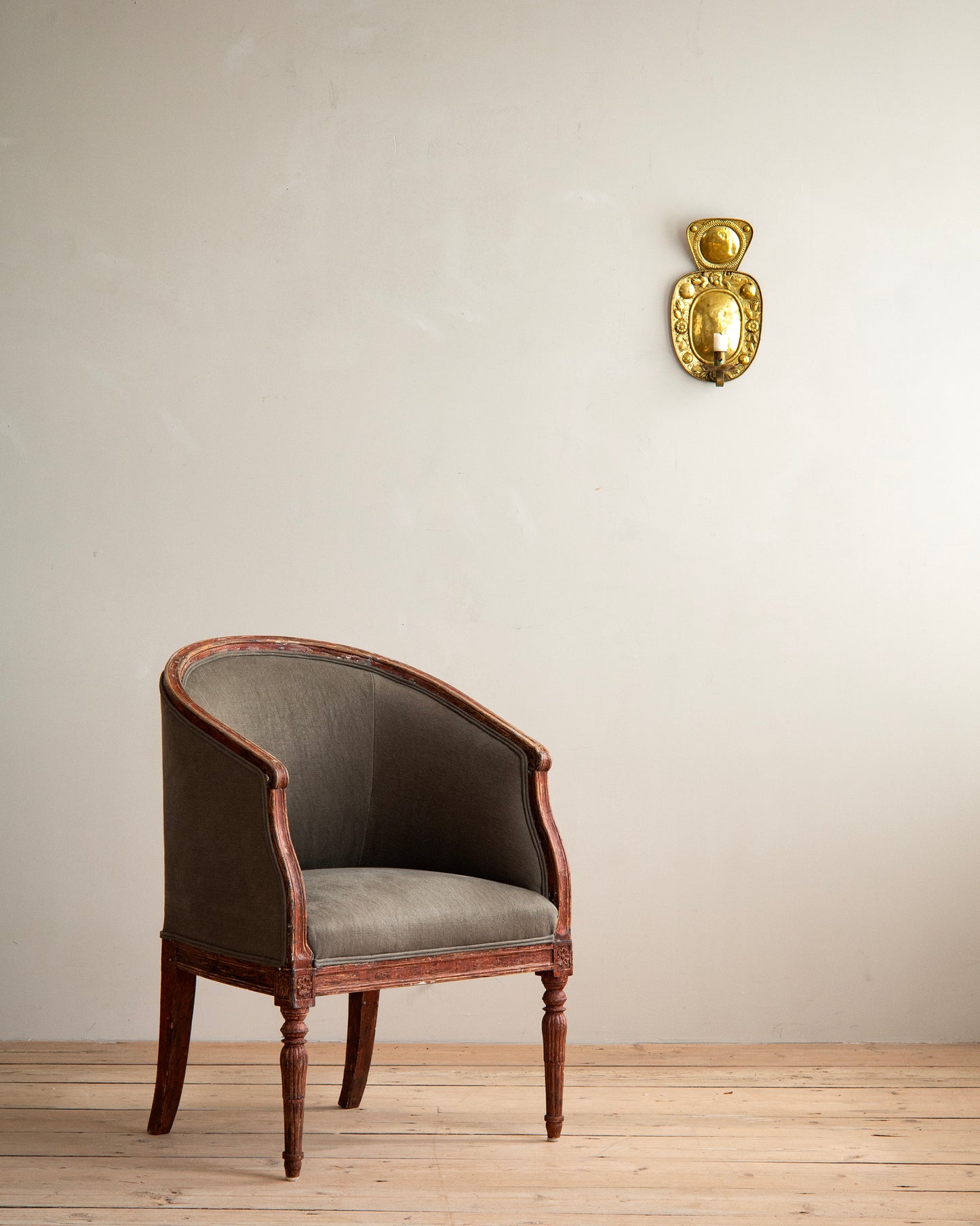 19th c, Barrel Back Armchair