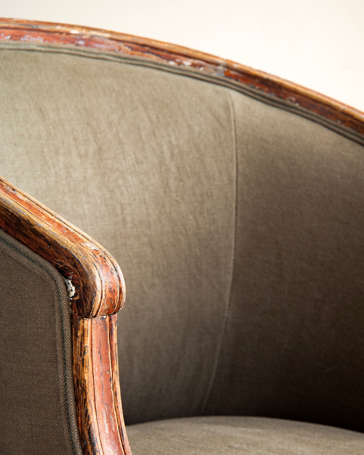 19th c, Barrel Back Armchair