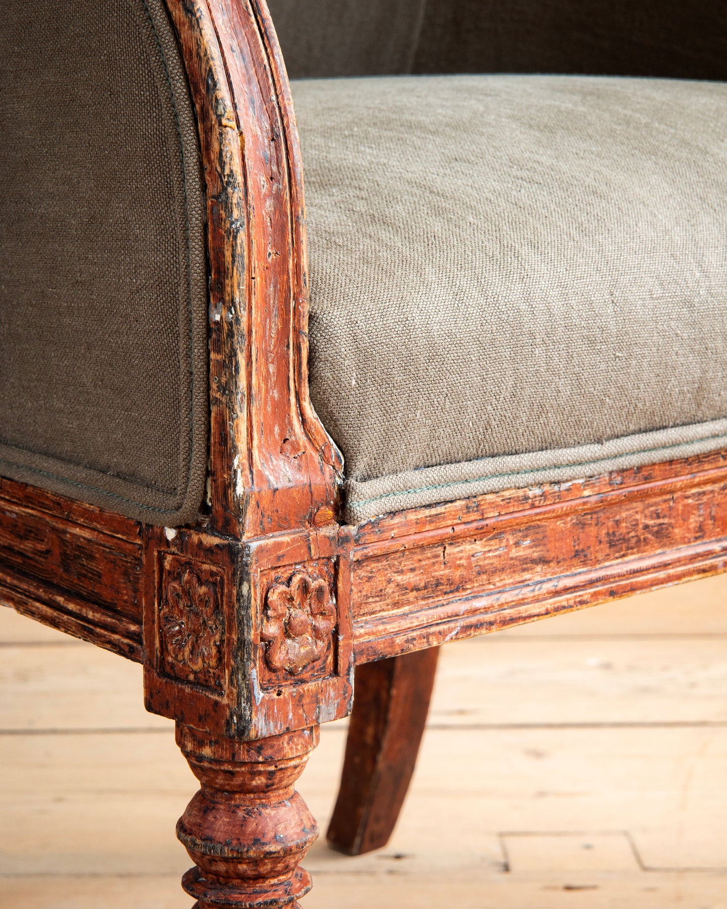 19th c, Barrel Back Armchair