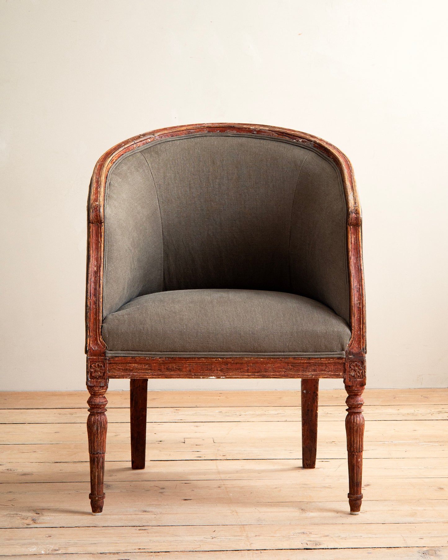 19th c, Barrel Back Armchair