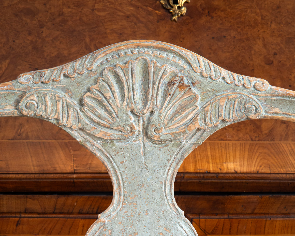 18th c, Rococo Painted Triple-Back Sofa