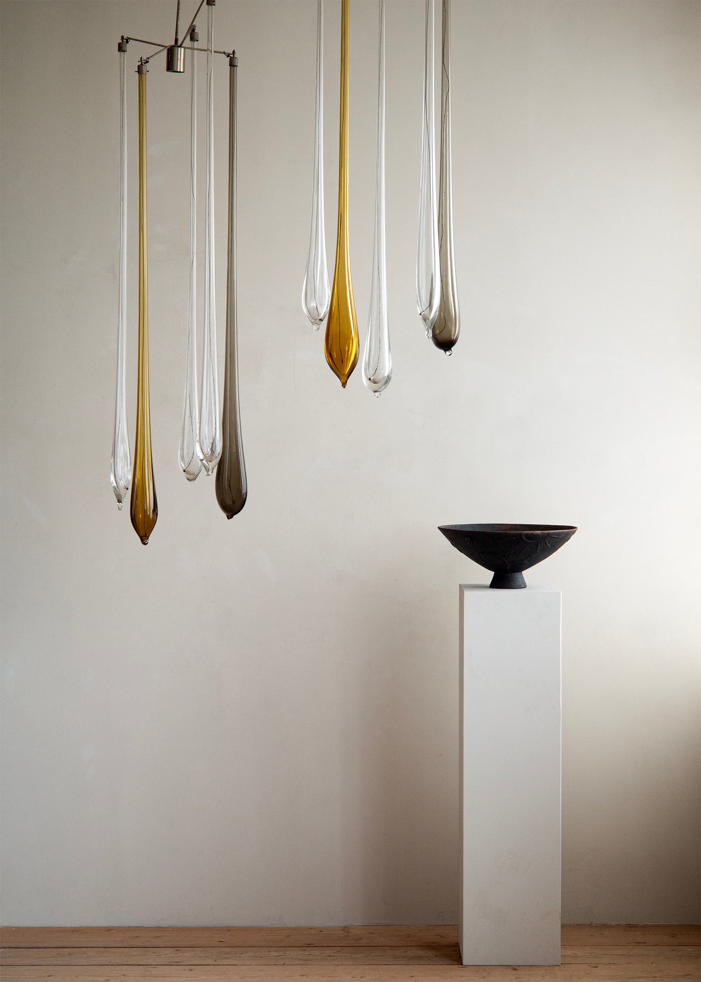 20th c, Pair of Ceiling Lights by Venini