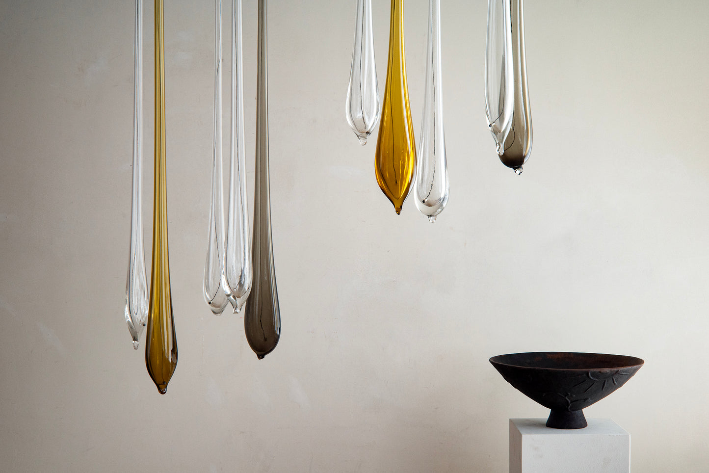 20th c, Pair of Ceiling Lights by Venini