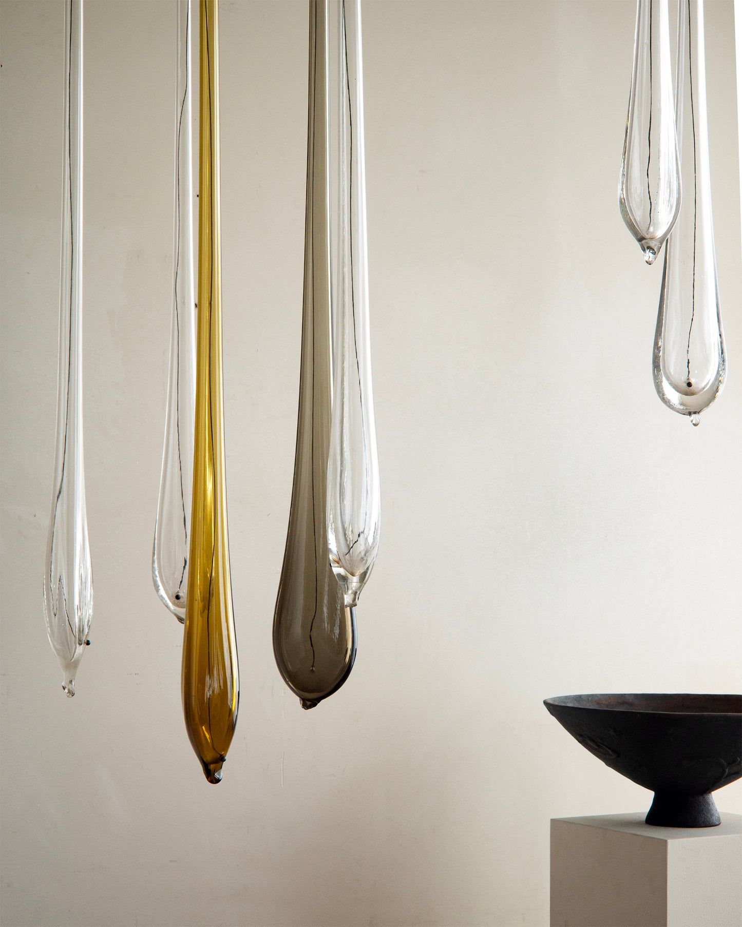 20th c, Pair of Ceiling Lights by Venini