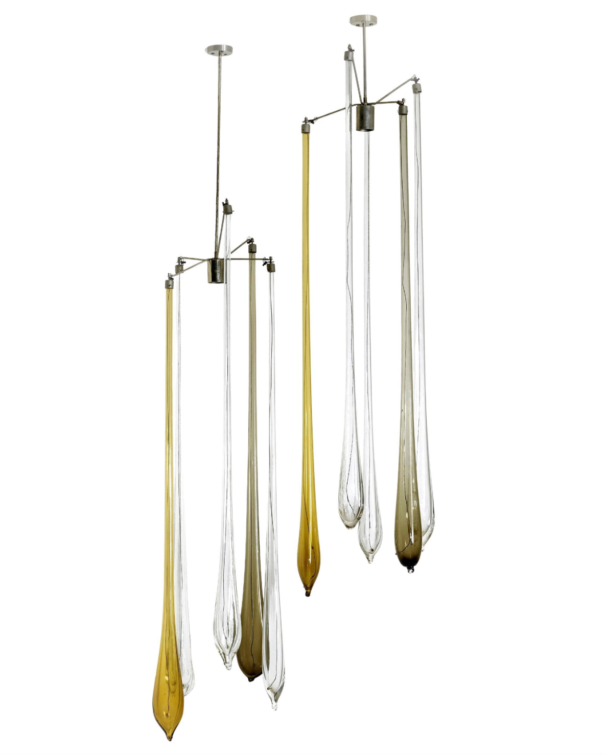 20th c, Pair of Ceiling Lights by Venini